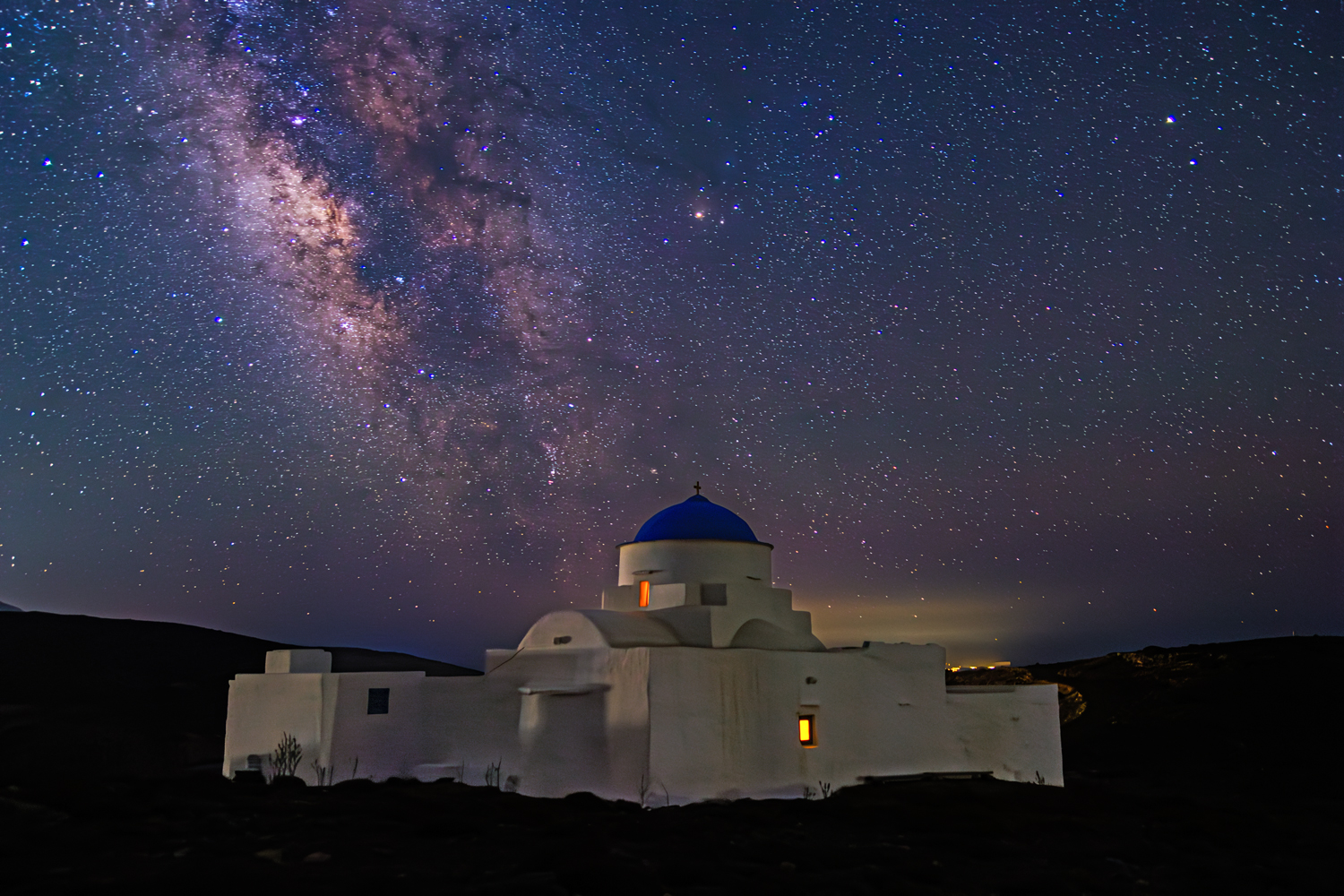 When the Sky meets the Devine - Chapel in Cyclades
